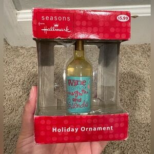 Hallmark Wine and Laughter and Friends Christmas Ornament EUC